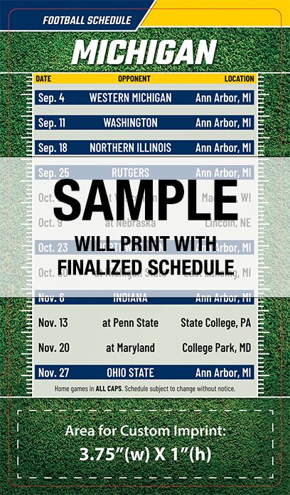Full Magnet Football Schedules | Real Estate
